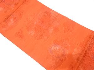 未使用品　霞に抽象花模様織り出し　名古屋帯